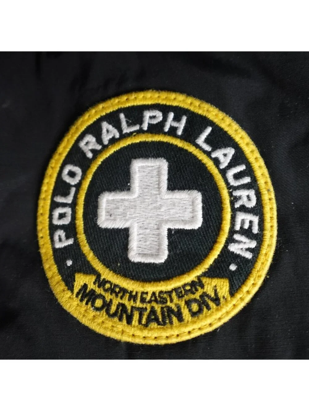 Polo Ralph Lauren Jacket Large Black Full Zip Mountain Division Hooded Vintage